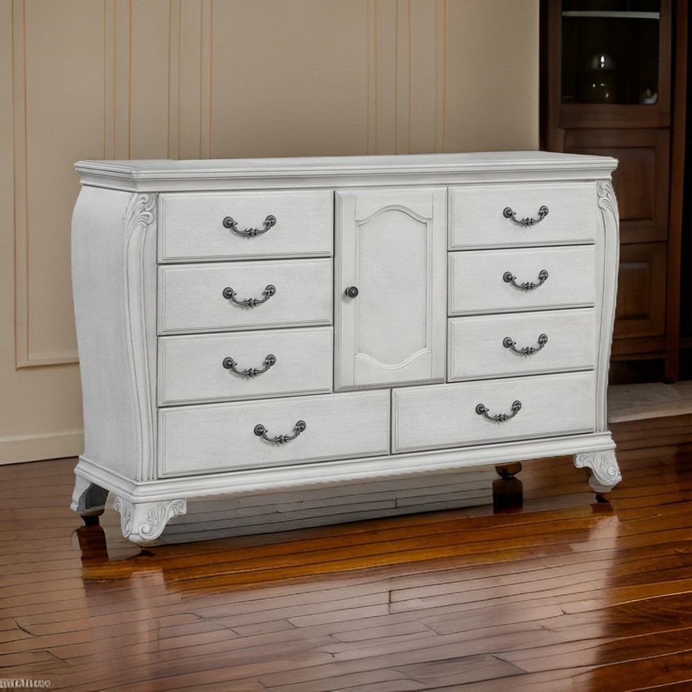 Api 66 Inch Wide Dresser 8 Drawers 1 Cabinet Drop Handles Mist Gray By Casagear Home BM316142