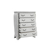 Api 50 Inch Tall Dresser Chest 5 Drawers Drop Handles Carved Mist Gray By Casagear Home BM316144