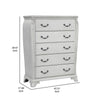 Api 50 Inch Tall Dresser Chest 5 Drawers Drop Handles Carved Mist Gray By Casagear Home BM316144