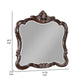 Leon 46 x 47 Dresser Mirror, Beveled, Carved Details, Dark Walnut Finish By Casagear Home