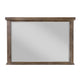 Lan 40 x 47 Dresser Mirror Tempered Glass Rectangular Rustic Taupe By Casagear Home BM316148