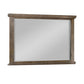 Lan 40 x 47 Dresser Mirror, Tempered Glass, Rectangular, Rustic Taupe By Casagear Home