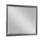 Wali 38 x 44 Dresser Mirror, Beveled, Rectangular Tempered Glass, Gray By Casagear Home