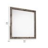 Ent 40 x 40 Dresser Mirror Tempered Glass Rectangular Frame Greige By Casagear Home BM316150