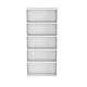 Myx 57 Inch Modern Bookcase 5 Tier Storage Shelves White Wood Finish By Casagear Home BM316215