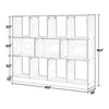 50 Inch Modern Bookcase with Cube Storage Cubby Shelves White Wood By Casagear Home BM316216