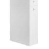 53 Inch Slim Bathroom Linen Cabinet Open Shelves Storage Drawers White By Casagear Home BM316217