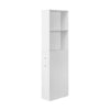 53 Inch Slim Bathroom Linen Cabinet Open Shelves Storage Drawers White By Casagear Home BM316217