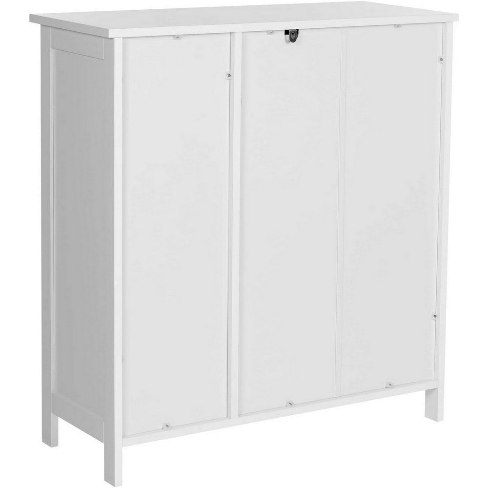 31 Inch Bathroom Linen or Kitchen Cabinet Open Shelves Storage White By Casagear Home BM316219