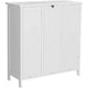 31 Inch Bathroom Linen or Kitchen Cabinet Open Shelves Storage White By Casagear Home BM316219