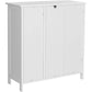 31 Inch Bathroom Linen or Kitchen Cabinet, Open Shelves Storage, White By Casagear Home
