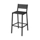 Mexy 25 Inch Counter Stool Chair Set of 2 Panel Back Square Seat Black By Casagear Home BM316231