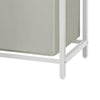 Nabi 29 Inch Laundry Basket 2 Pull Out and Removable Bags Metal White By Casagear Home BM316238