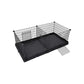 Havi 48 Inch Small Pet Cube Playpen 2 Separate Spaces Metal Frame Black By Casagear Home BM316241