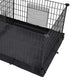 Havi 48 Inch Small Pet Cube Playpen 2 Separate Spaces Metal Frame Black By Casagear Home BM316241