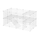 Havi 56 Inch Small Pet Cube Playpen 2 Tier Enclosure Ladder White Metal By Casagear Home BM316242