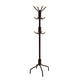 Deli 71 Inch Coat Rack 12 Hooks with Round Knobs 4 Legs Brown Metal By Casagear Home BM316243