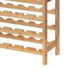 37 Inch Wine Rack, 7 Tier Display Storage Shelves, Natural Brown Finish By Casagear Home