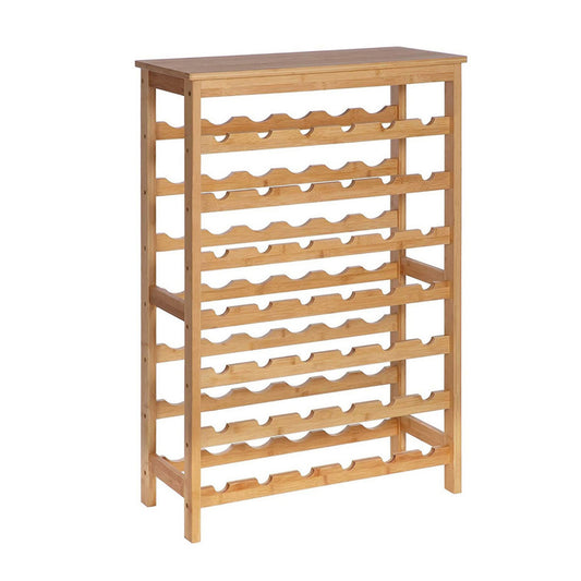 37 Inch Wine Rack, 7 Tier Display Storage Shelves, Natural Brown Finish By Casagear Home