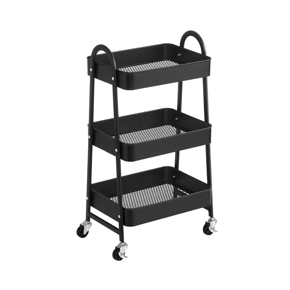 Navi 31 Inch Rolling Cart on Caster Wheels for Home Office Storage By Casagear Home BM316255