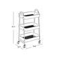 Navi 31 Inch Rolling Cart on Caster Wheels for Home Office Storage By Casagear Home BM316255