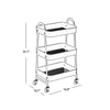 Navi 31 Inch Rolling Cart on Caster Wheels for Home Office Storage By Casagear Home BM316255