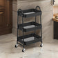 Navi 31 Inch Rolling Cart on Caster Wheels for Home Office Storage By Casagear Home BM316255