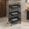 Navi 31 Inch Rolling Cart on Caster Wheels for Home Office Storage By Casagear Home BM316255