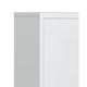 Tira 35 Inch Storage Cabinet with Lock Shelves Cutout Handle Gray Metal By Casagear Home BM316263