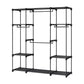 Iko 65 Inch Wardrobe Rack 4 Hanging Sections 3 Shelves Black Metal By Casagear Home BM316265