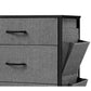Savi 42 Inch Small Space Dresser, 8 Fabric Drawers with Side Pockets, Gray By Casagear Home