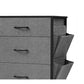 Savi 42 Inch Small Space Dresser, 6 Fabric Drawers with Side Pockets, Gray By Casagear Home