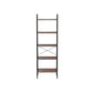 Javi 68 Inch Corner Ladder Shelf 5 Tiers X Shape Crossbars Brown Black By Casagear Home BM316271