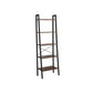 Javi 68 Inch Corner Ladder Shelf 5 Tiers X Shape Crossbars Brown Black By Casagear Home BM316271