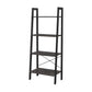 Javi 54 Inch Corner Ladder Shelf 4 Tiers X Shape Bars Black Steel Finish By Casagear Home BM316272