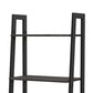 Javi 54 Inch Corner Ladder Shelf 4 Tiers X Shape Bars Black Steel Finish By Casagear Home BM316272