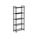 Juvi 57 Inch Storage Rack 5 Shelves Crossbar Sides Dense Mesh Black By Casagear Home BM316274