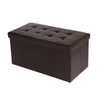 Zok 30 Inch Folding Storage Ottoman Bench, Tufted, Removable Top, Black By Casagear Home