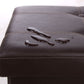 Zok 43 Inch Folding Storage Ottoman Bench, Removable Top Brown Faux Leather By Casagear Home