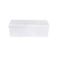 Zok 43 Inch Folding Storage Ottoman Bench, Tufted, Removable Top, White By Casagear Home