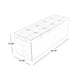 Zok 43 Inch Folding Storage Ottoman Bench Tufted Removable Top White By Casagear Home BM316284