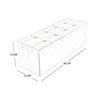 Zok 43 Inch Folding Storage Ottoman Bench Tufted Removable Top White By Casagear Home BM316284