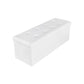 Zok 43 Inch Folding Storage Ottoman Bench, Tufted, Removable Top, White By Casagear Home