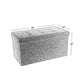 Zok 30 Inch Folding Storage Ottoman Bench, Tufted, Removable Top, Gray By Casagear Home