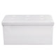 Siya 30 Inch Folding Storage Ottoman Bench Tufted Removable Top White By Casagear Home BM316287