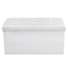 Siya 30 Inch Folding Storage Ottoman Bench, Tufted, Removable Top, White By Casagear Home