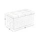 Siya 30 Inch Folding Storage Ottoman Bench Tufted Removable Top White By Casagear Home BM316287