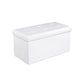 Siya 30 Inch Folding Storage Ottoman Bench, Tufted, Removable Top, White By Casagear Home