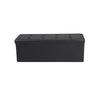 Siya 30 Inch Folding Storage Ottoman Button Tufted Removable Top Black By Casagear Home BM316288