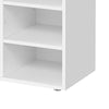 Lyne 31 Inch Shoe Storage Bench, 9 Square Shelves, Gray Sponge, White Wood By Casagear Home